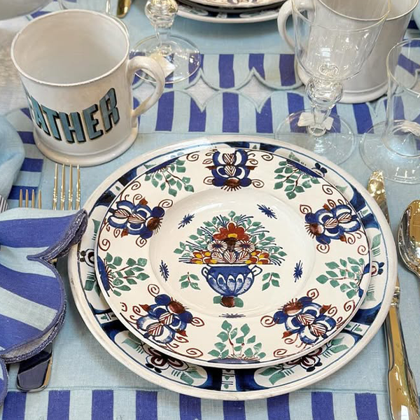 Vivid Blue & White Tablescape