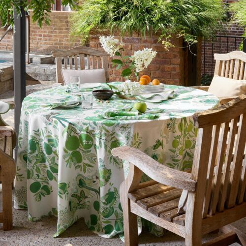 Matouk Citrus Garden Grass Tablecloth