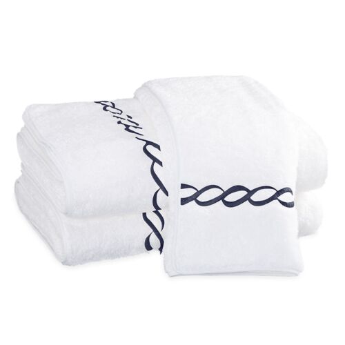 Matouk Towel Collection Classic Chain Navy