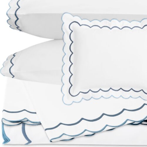 Matouk India Hazy Blue Bed Collection