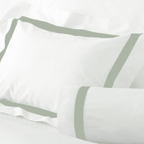 Matouk Lowell White & Celadon Bed Collection