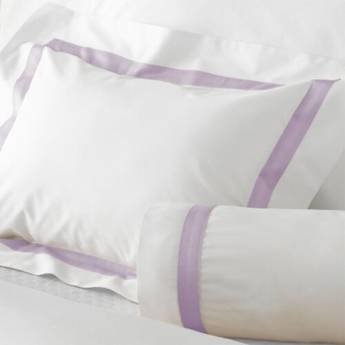 Matouk Lowell White & Violet Bed Collection