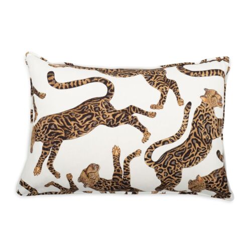 Ardmore Cheetah Kings Chalk Linen Pillow 24x16"