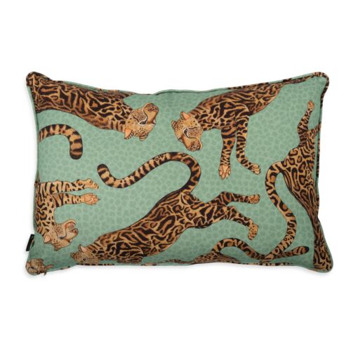 Ardmore Cheetah Kings Jade Linen Pillow 24x16"