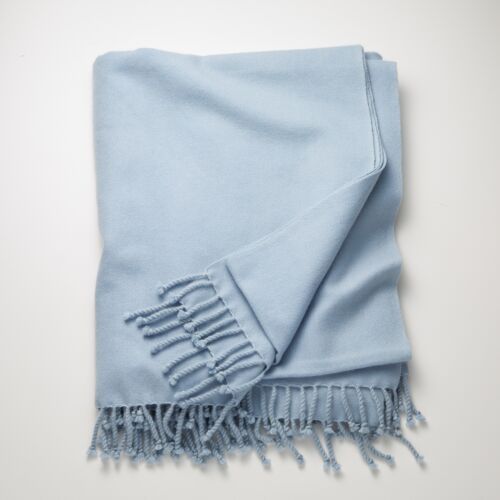 4-Ply Cashmere Throw Cerulean