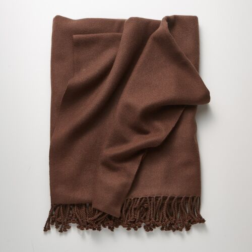 4-Ply Cashmere Throw Chocolate
