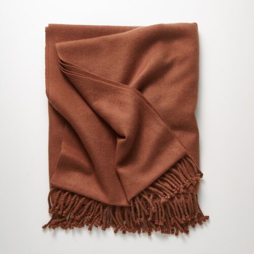 4-Ply Cashmere Throw Cocca Brown
