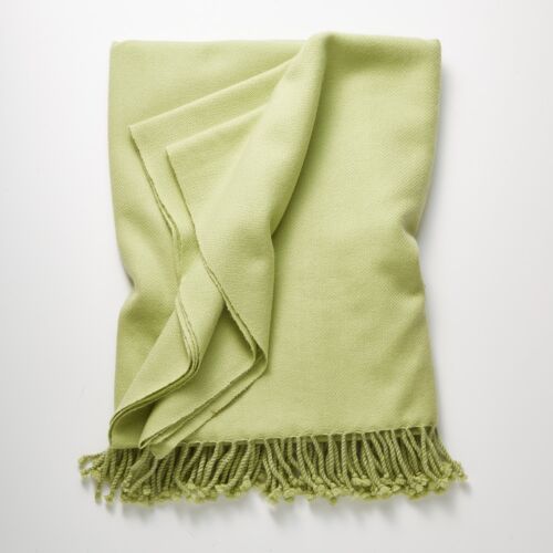 4-Ply Cashmere Throw Lily Green