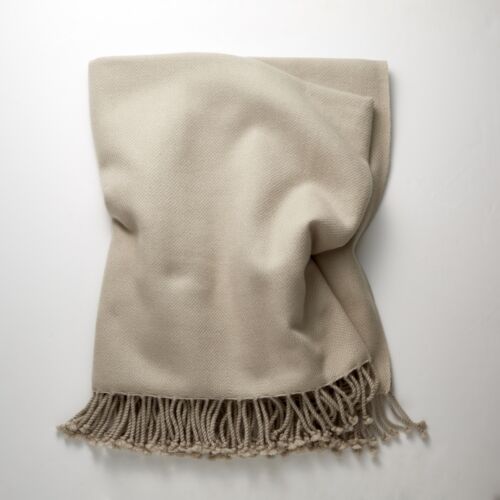 4-Ply Cashmere Throw Oatmeal