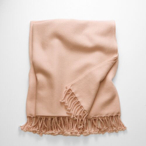 4-Ply Cashmere Throw Pearl Blush