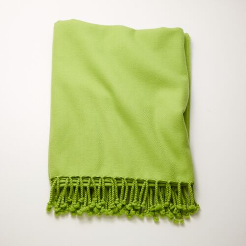 4-Ply Cashmere Throw Sharp Green