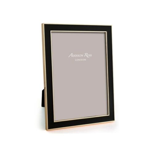 Addison Ross Enamel & Gold Black Frame 5x7"