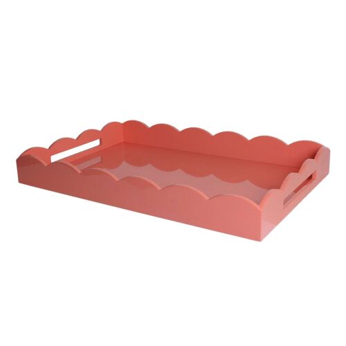 Addison Ross Scallop Tray Lacquer Blush Large