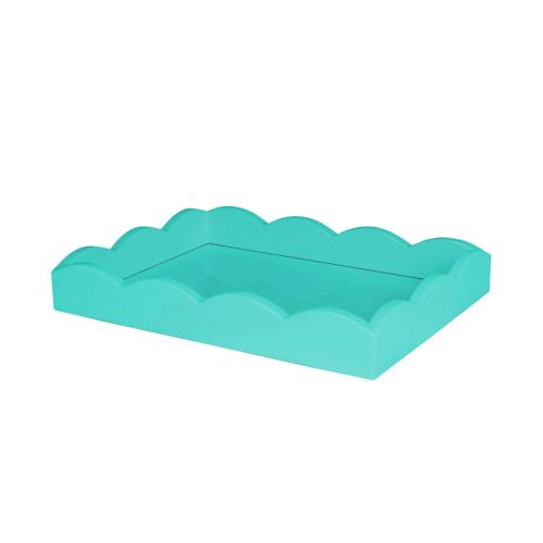 Addison Ross Scallop Tray Lacquer Turquoise Small