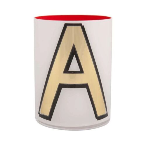 Bridie Hall Alphabet Pencil Cup A White