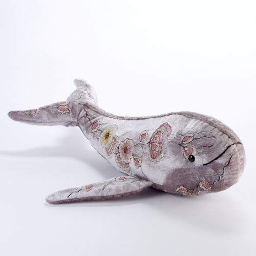 Anke Drechsel Silk Velvet Animal Whale Lavender