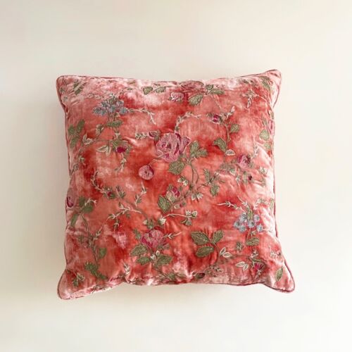 Anke Drechsel Silk Velvet Pillow New Flower Shaded Rose 20"