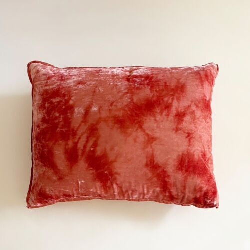 Anke Drechsel Silk Velvet Pillow Plain Shaded Rose 14x20"