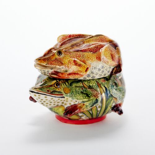 Ardmore Ceramic Frog Sculptural Box