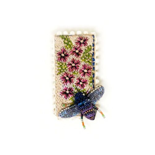  Artisan Brooch Pin Bee with the Flowers