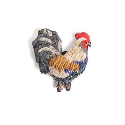  Artisan Brooch Pin Rooster