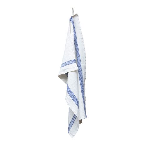 Astier de Villatte Tea Towel Grecque Blue