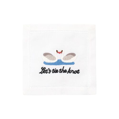 August Morgan Cocktail Napkin Let's Tie the Knot