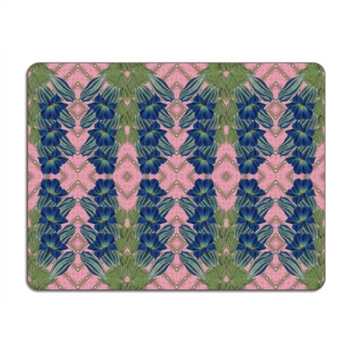 Avenida & Patch NYC Blue Flower Placemat Rectangle