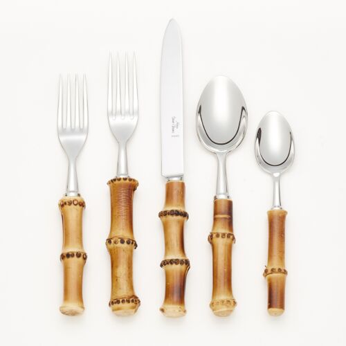 French Flatware Bambou Stainless 5-Piece Setting