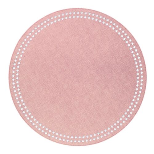 Bodrum Placemat Pearls Rose & White