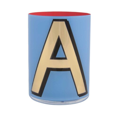 Bridie Hall Alphabet Pencil Cup A Periwinkle