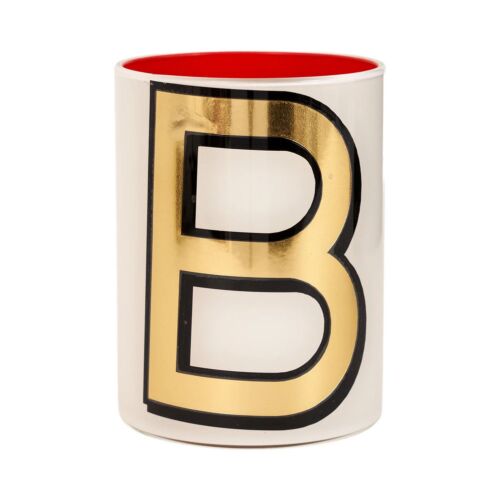Bridie Hall Alphabet Pencil Cup B White