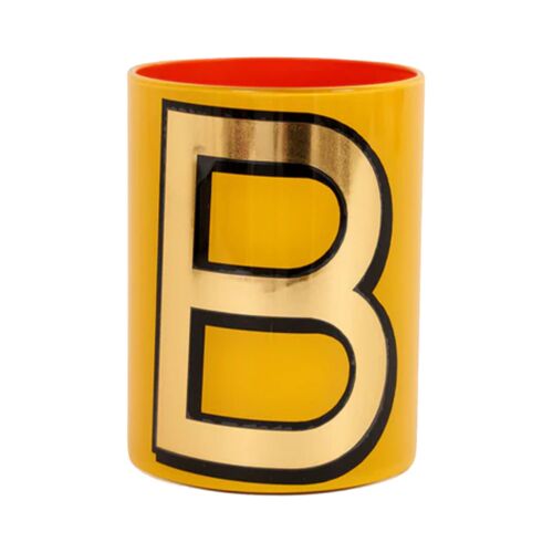 Bridie Hall Alphabet Pencil Cup B Yellow