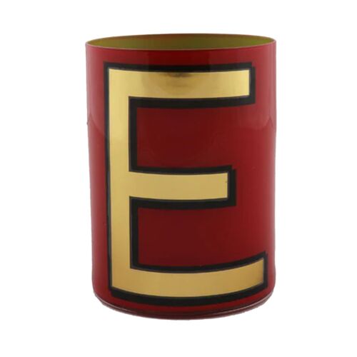 Bridie Hall Alphabet Pencil Cup E Red