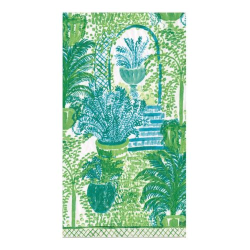Caspari Paper Guest Towel Napkin Pack/15 Garden Arbors
