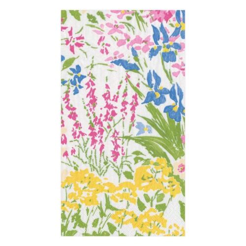 Caspari Paper Guest Towel Napkin Pack/15 Meadow Flowers