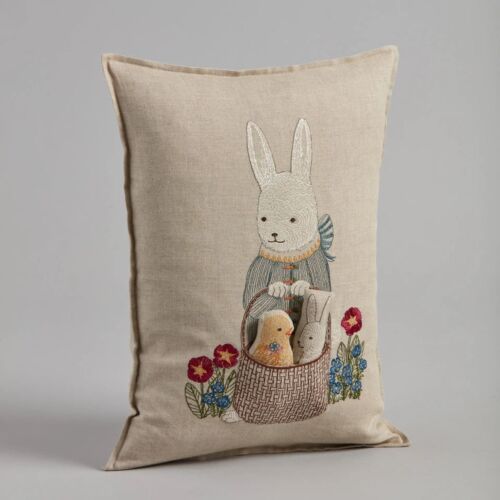    Coral & Tusk Pocket Pillow Easter Bunny 12x16"