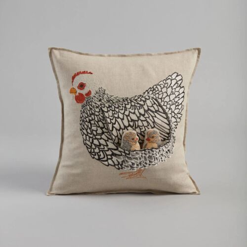 Coral & Tusk Pocket Pillow Mother Hen 16"