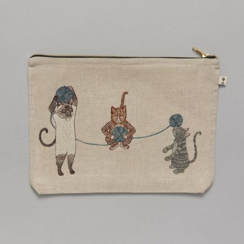 Coral & Tusk Pouch Playful Cats
