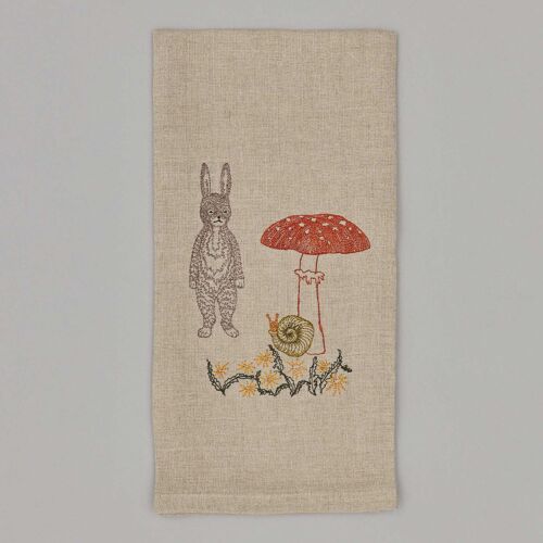 Coral & Tusk Towel Bunny with Mushrooms