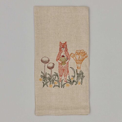 Coral & Tusk Towel Fox with Mushrooms