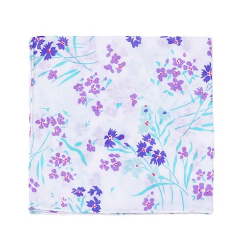 D. Porthault Handkerchief Printed Fleurs Des Champs Purple