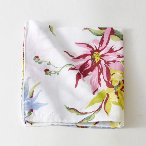 D. Porthault Handkerchief Printed Dahlia