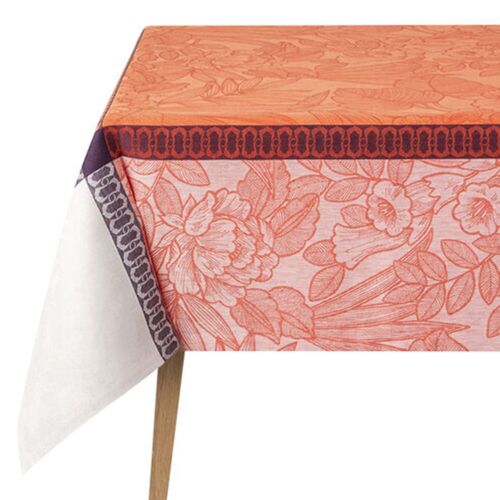 French Escapade Tropicale Orange Tablecloth 69x126"