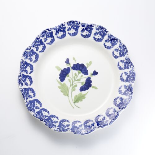 Este Ceramiche Rustic Blue Flower Dinner Plate