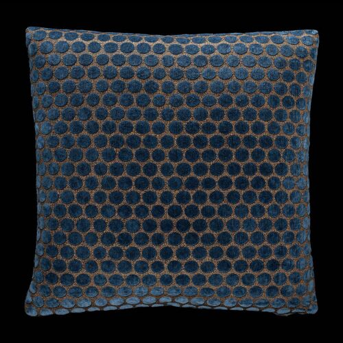  Fortuny Delphos Zecchino Blue Velvet Pillow 20.5"