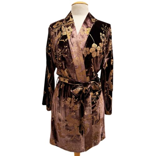 Fortuny Isabel Velvet Brown Kimono