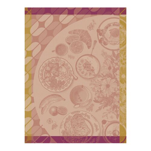 French Tea Towel Brunch Gourmand Pink