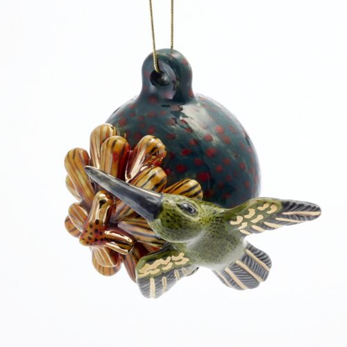 Ardmore Ceramic Hanging Ball Sunbird Green