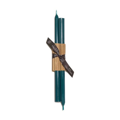 Greentree Home Everyday Tapers Set/2 Turquoise 12"
